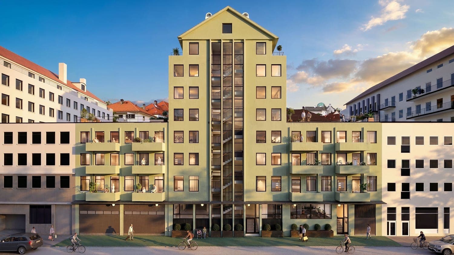 Nordnes Park Inngang fra C. Sundts gate / Illustrasjon: Mistrol AS